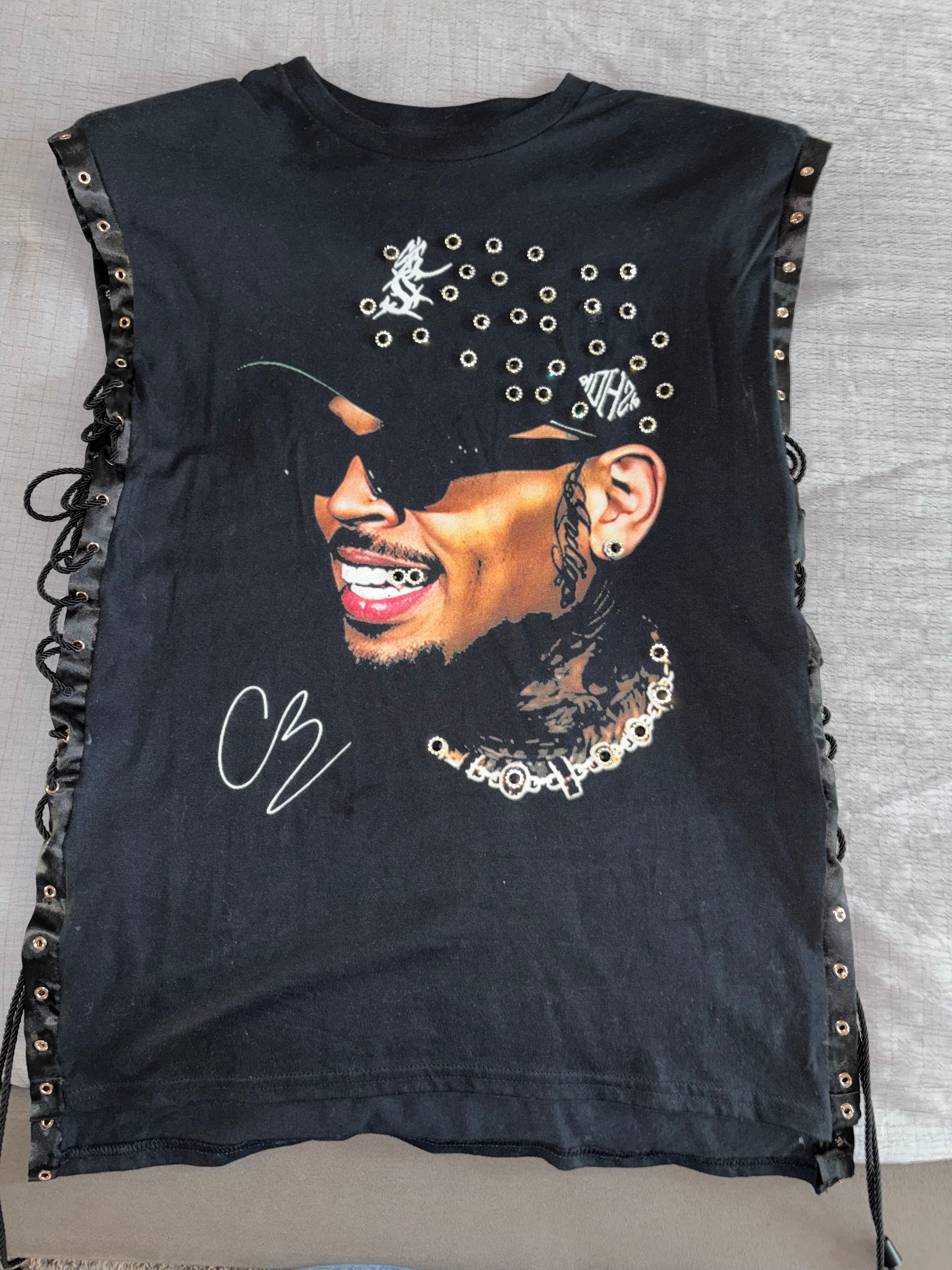 Chris Brown Custom Bling Tshirt