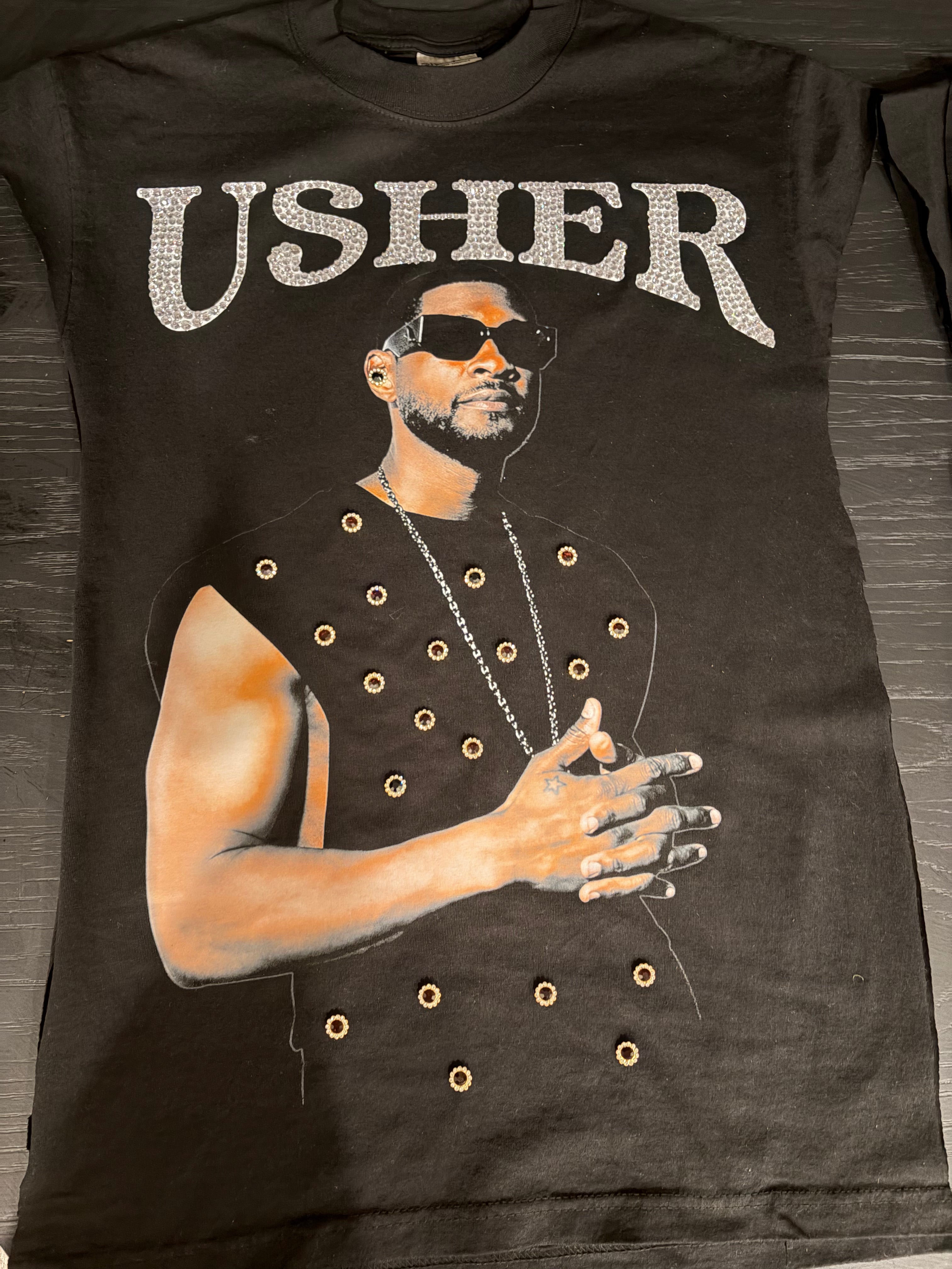 Usher Custom Bling Tshirt